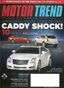 MOTOR TREND 2008 DEC - CADILLACS, CHALLENGERS, M-B DIESELS, SUV of the YEAR